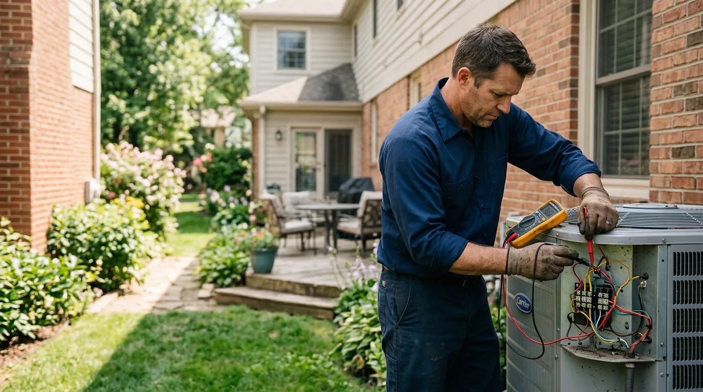 HVAC technician working near Strong City, KS